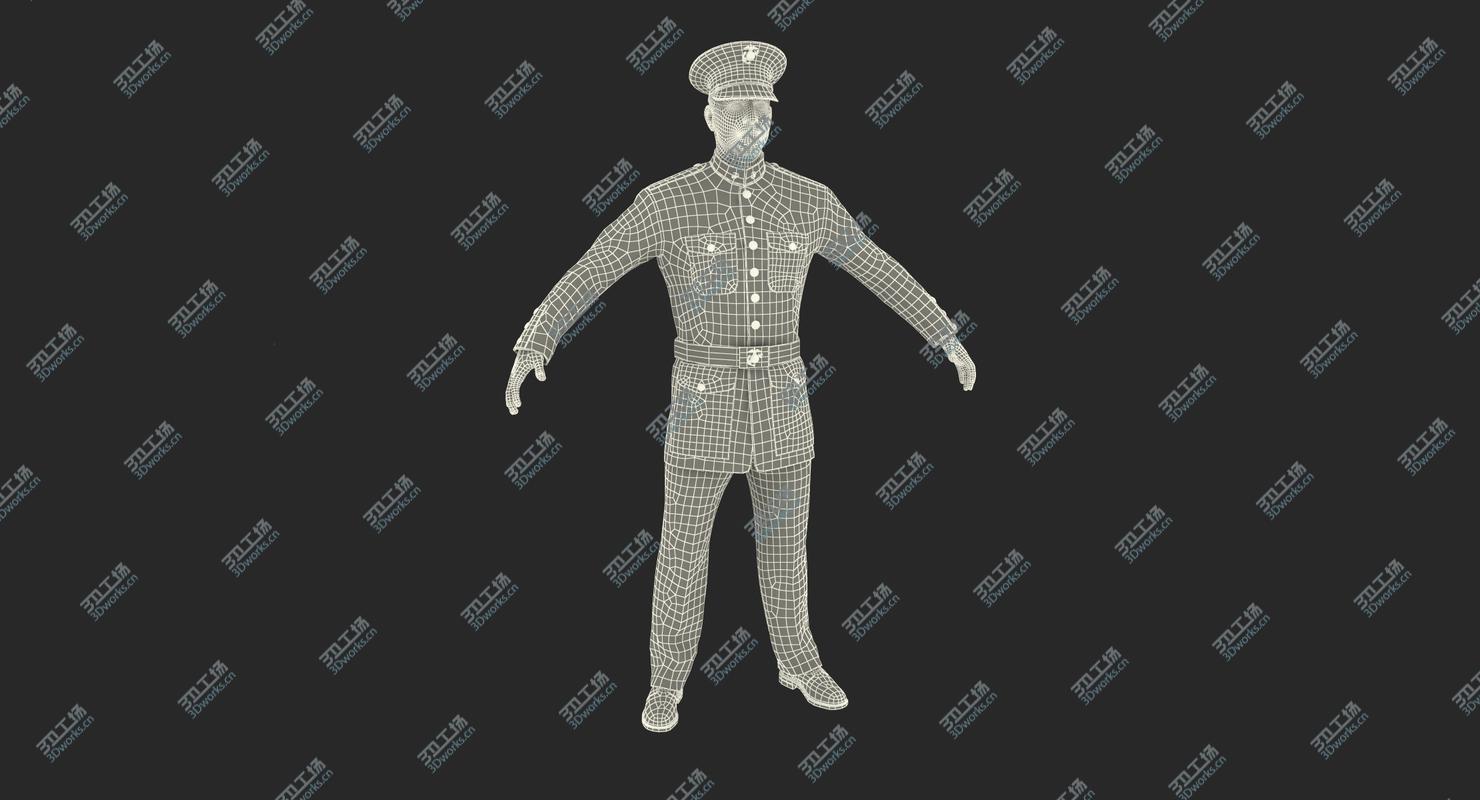images/goods_img/2021040165/US Marine Corps Soldier in Parade Uniform Rigged 3D model/5.jpg